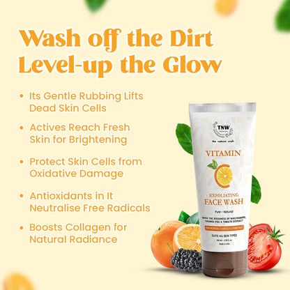 Vitamin C Exfoliating Face Wash - Paraben/Sulphate-Free