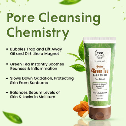 Green Tea Face Wash (Grealmo) - Paraben/Sulphate-Free