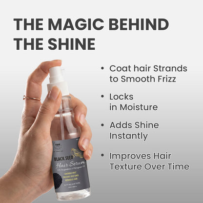 Black Seed Hair Serum- An Anti-Frizz Natural Styling Serum (Paraben-Free)
