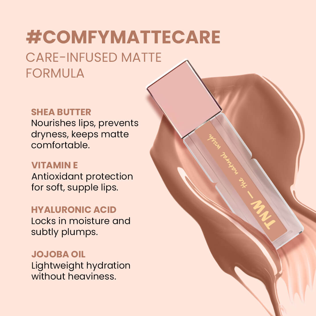 Comfy Matte Liquid Lipstick | 04 Ballroom Secret | Weightless, Hydrating & Long-Wear