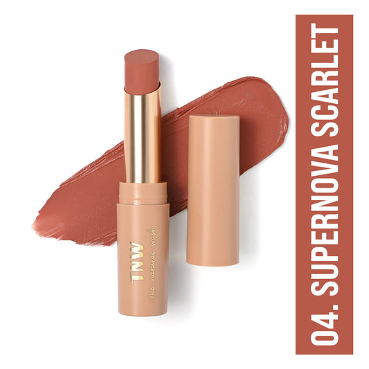SILKY MATTE FUSION LONGSTAY LIP COLOUR (04 Supernova Scarlet) @ 1
