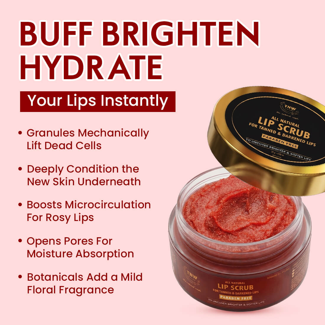 Lip Scrub - For Tanned & Darkened Lips (Paraben-free).