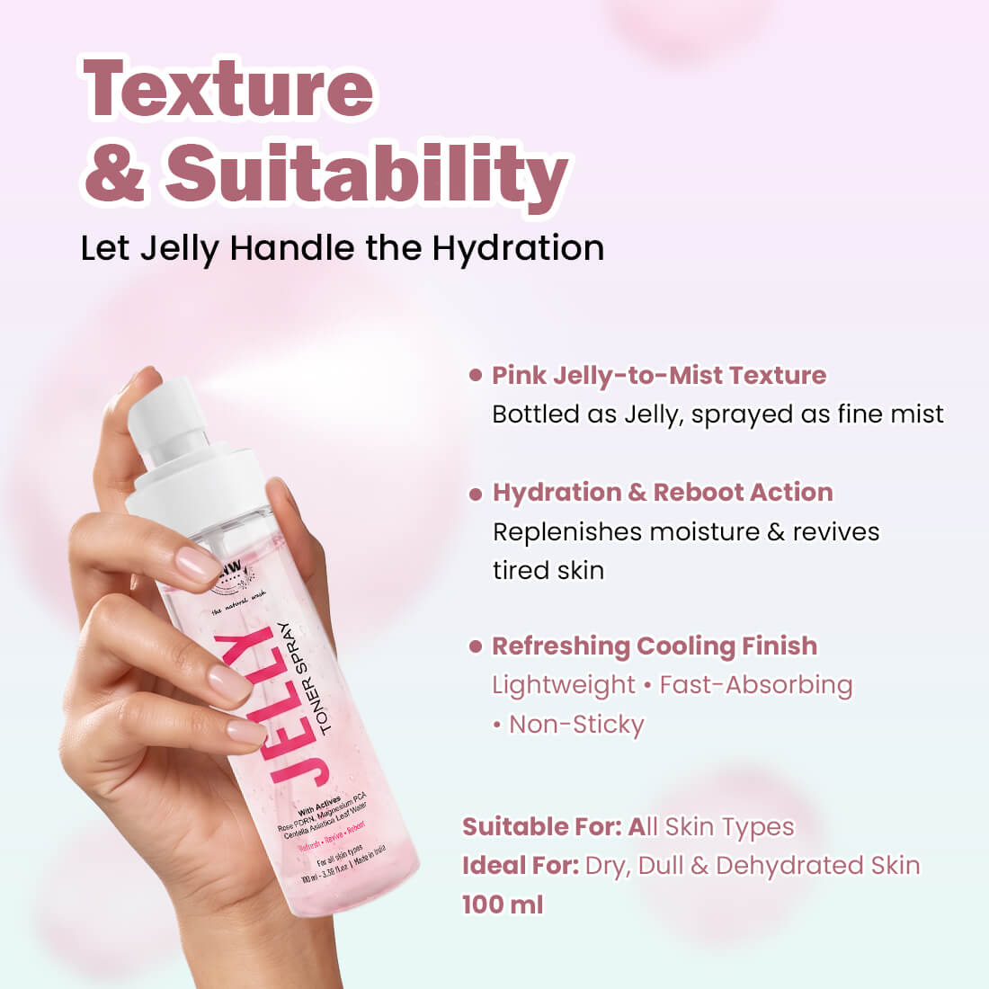 Jelly Toner | Instant Cooling Hydration, Skin Soothing & Dewy Glow | 100ml