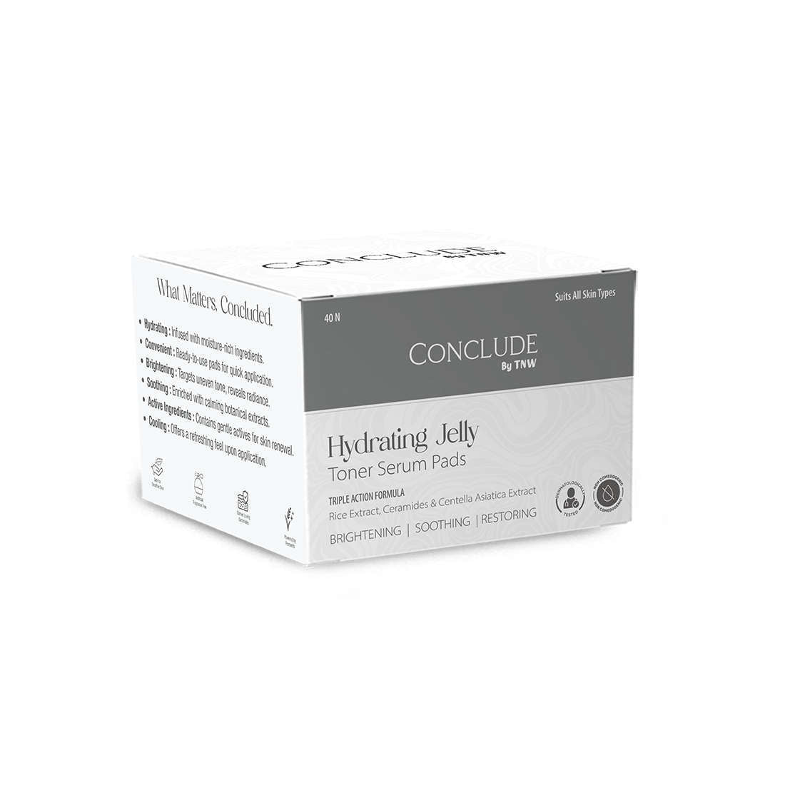 Hydrating Jelly Toner Pads | Rice Extract, Ceramide & Centella | 40 Pads