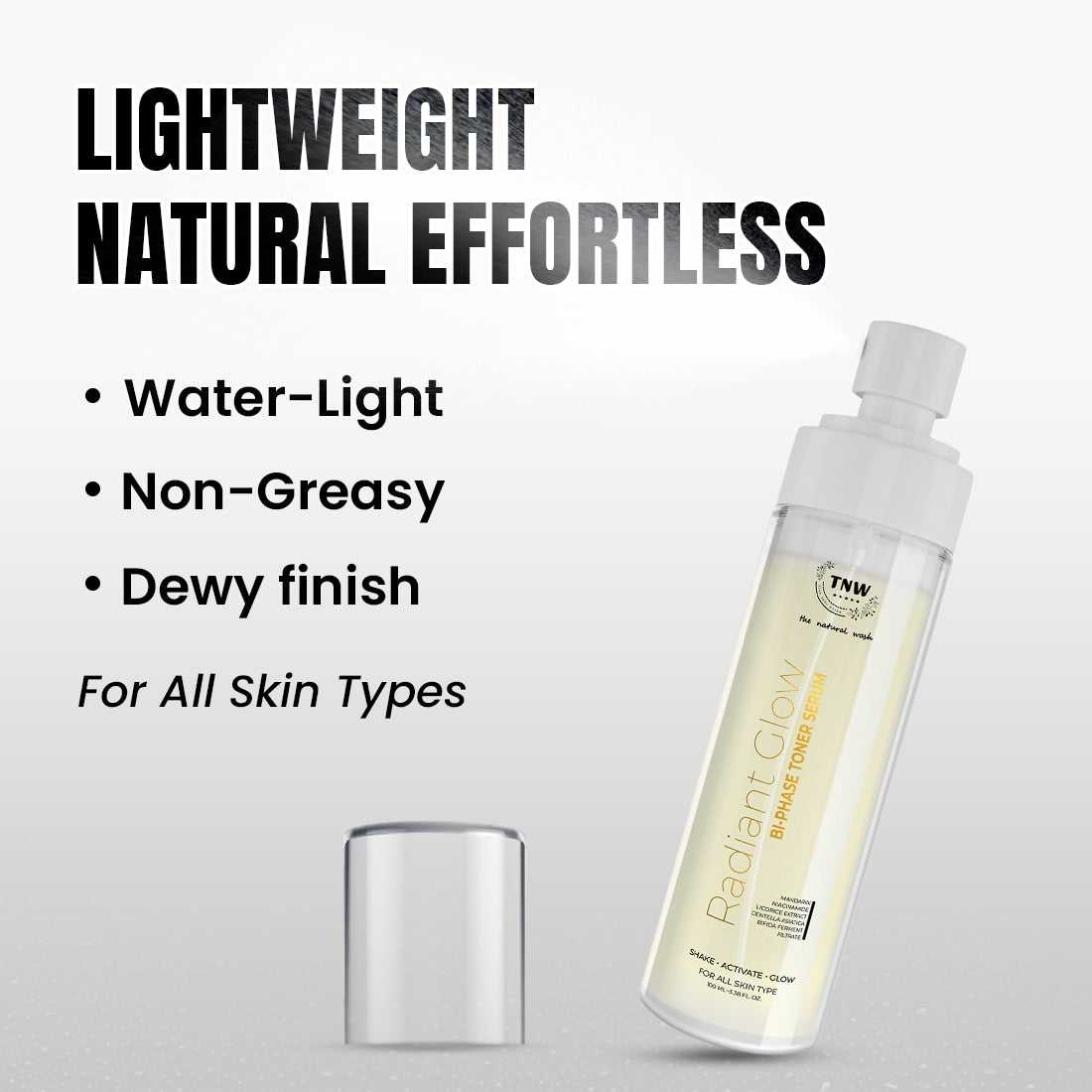 Radiant Glow Bi-Phase Toner Serum | Niacinamide, Bifida Ferment & Bakuchiol (Exclusive)
