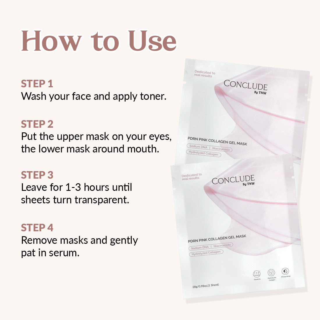 PDRN Pink Collagen Gel Mask | Sodium DNA, Peptides & Collagen