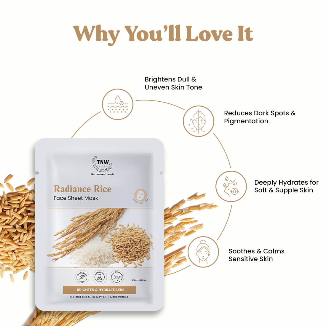Radiance Rice Face Sheet Mask