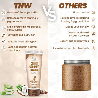 TNW Coffee Coconut Scrub for Radiant & Healthy Skin (Natural & Harsh Chemical-Free Scrub)