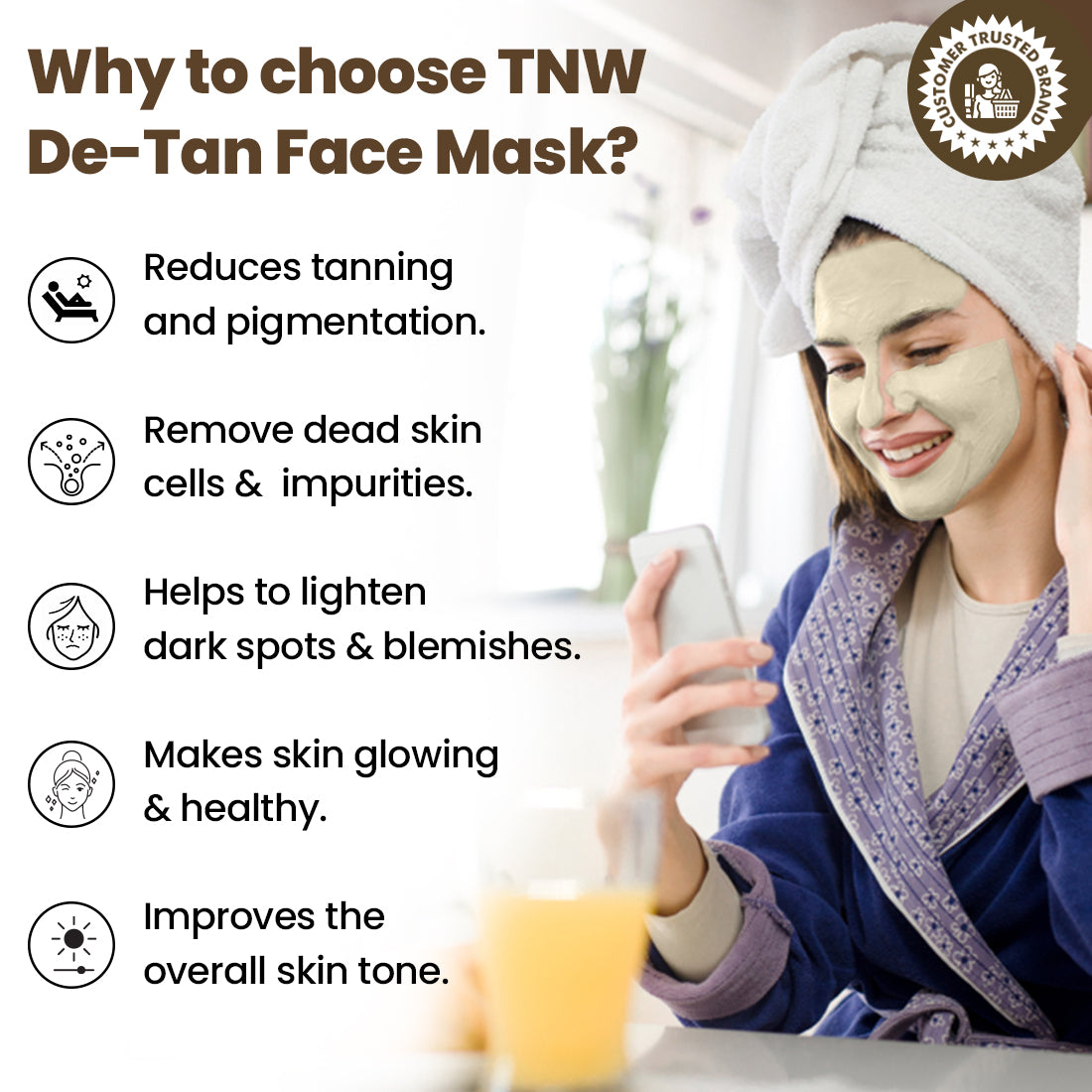 Why to choose TNW De-Tan Face Mask 
