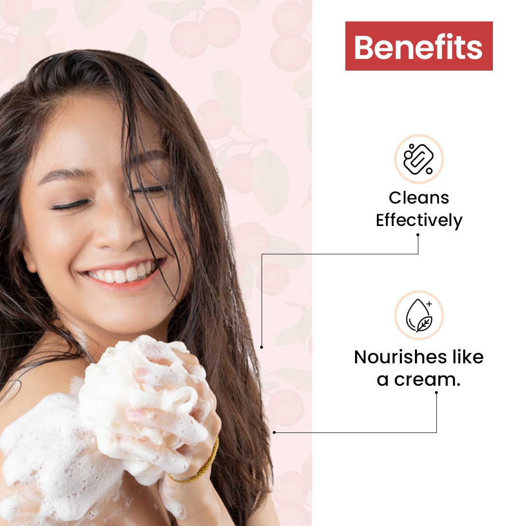 Cranberry Cream Body Wash For skin brightening