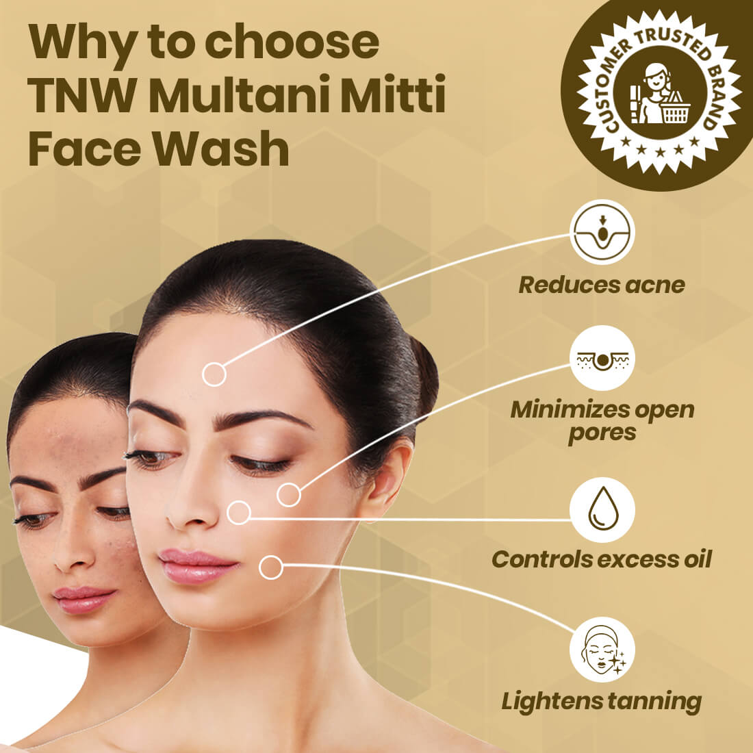 Multani Mitti Face Wash - Paraben/Sulphate-Free.