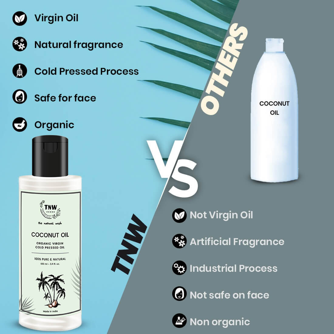 Virgin Coconut Oil - Cold Pressed Oil For Skin & Hair (Pure & Natural)