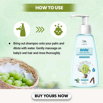 Baby Shampoo for Gentle Cleansing & Soft, Shiny Hair