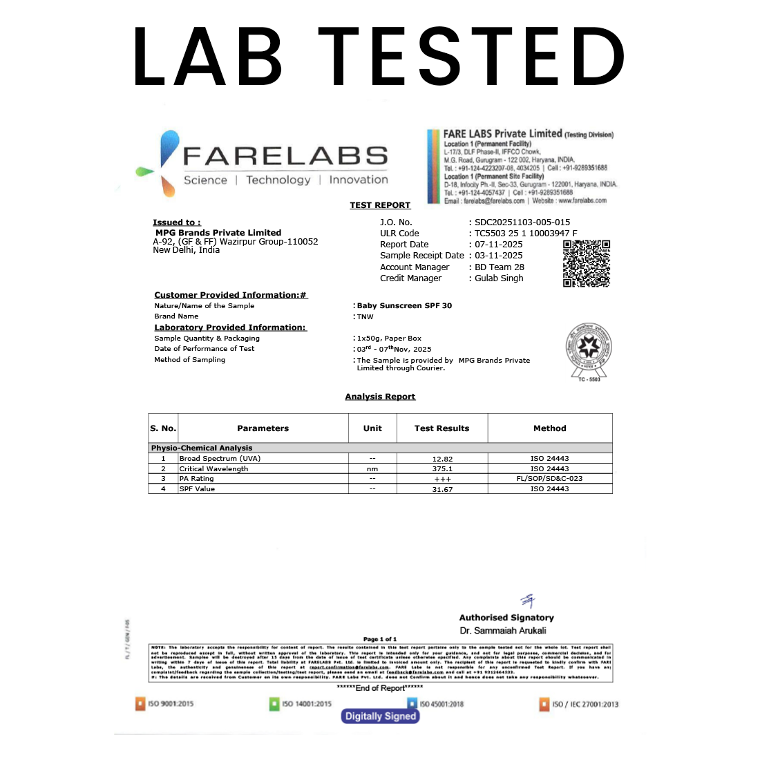 Baby Sunscreen SPF 30