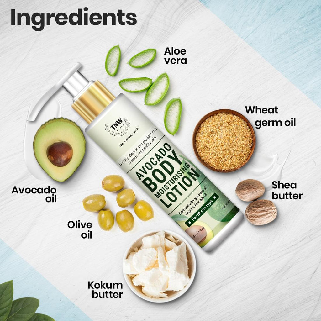 Avocado Body Lotion Moisturized & Soft Skin The Natural Wash
