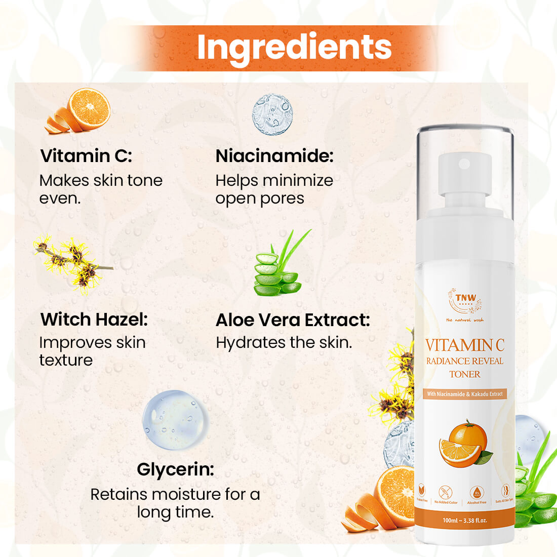 Vitamin C Toner with Niacinamide & Witch Hazel