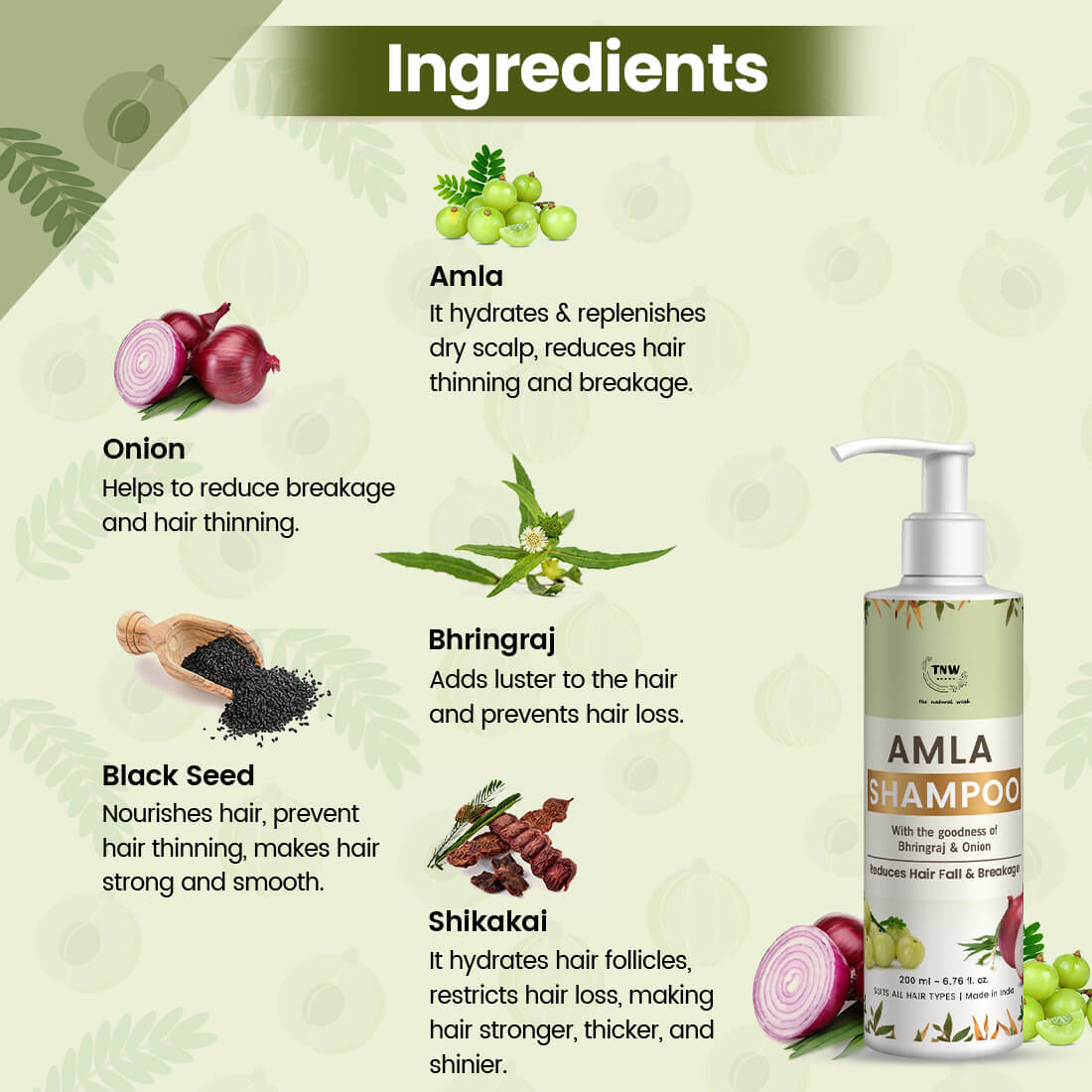 Amla Shampoo (Anti-Hair Fall Shampoo with Natural Ingredients)