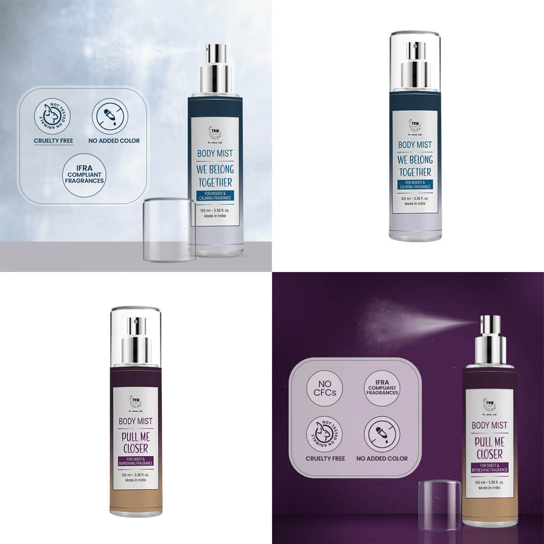 Set of 2 Body Mists | We Belong Together, Pull me Closer | Refreshing Fragrance | Long-Lasting