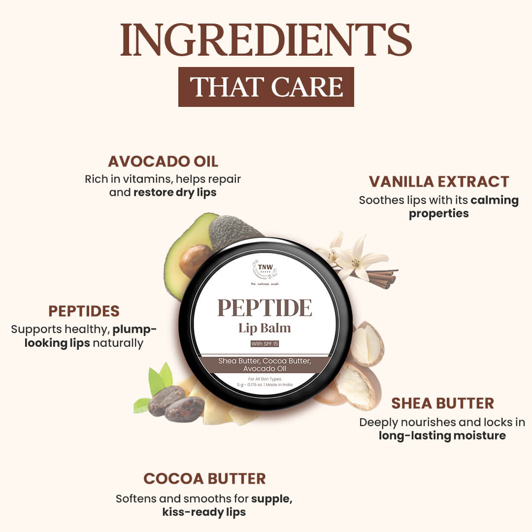 Peptide Lip Balm Vanilla | Hydrates & Protects Lips