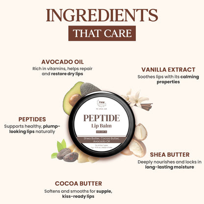 Peptide Lip Balm Vanilla | Hydrates & Protects Lips
