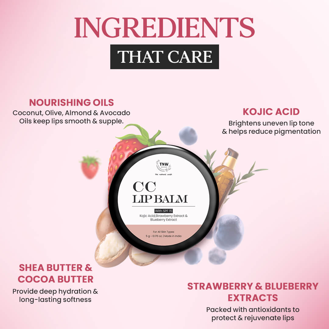CC Lip Balm Strawberry | Brightens & Protects Lips