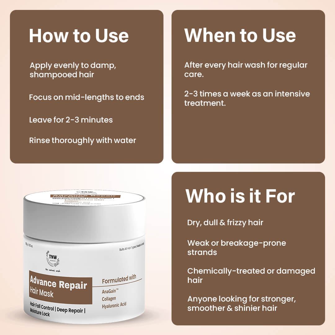 Advance Repair Hair Mask | Hair Fall Control & Deep Repair | Sulfate-Free