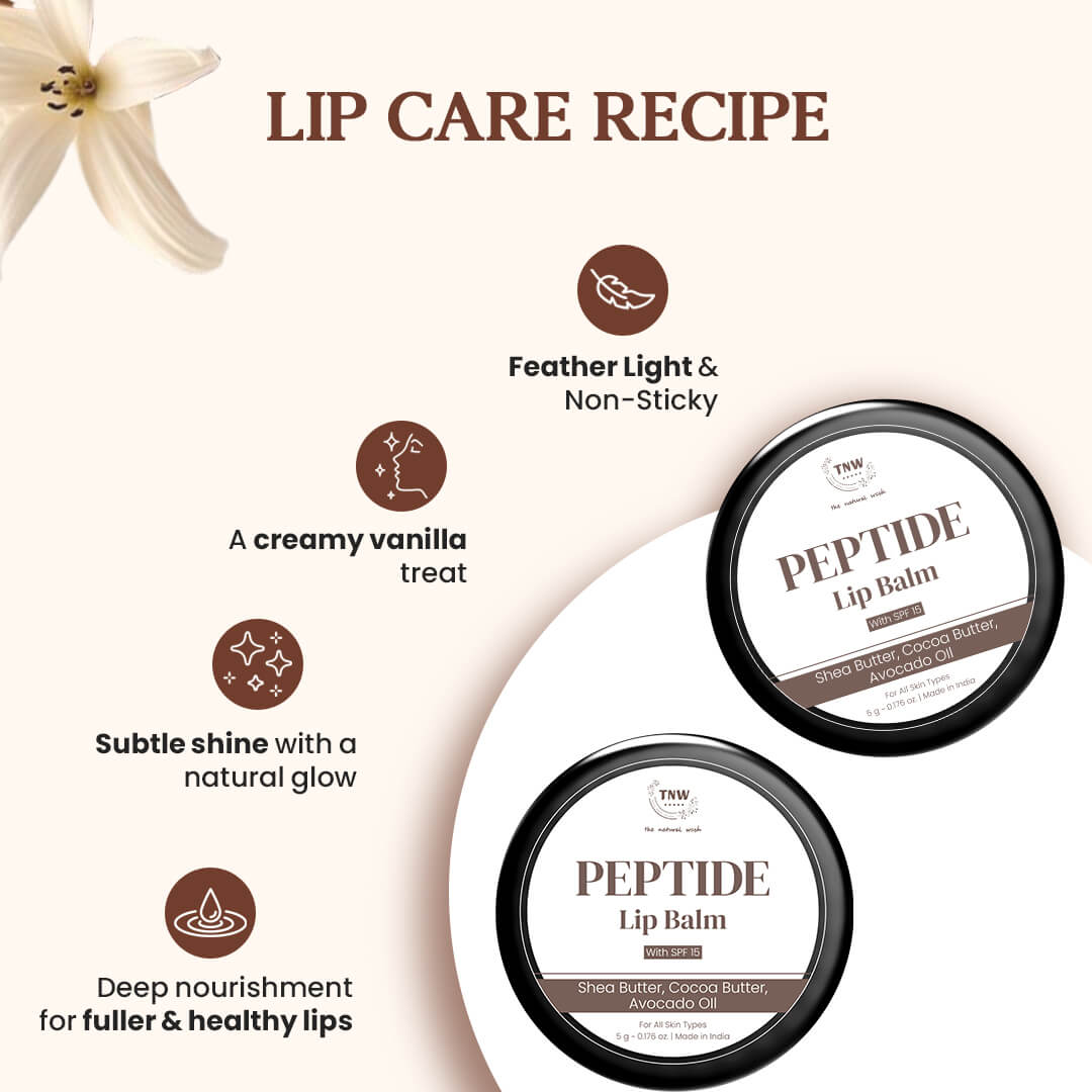 Peptide Lip Balm Vanilla | Hydrates & Protects Lips