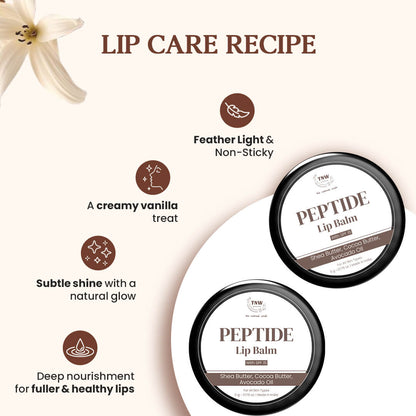 Peptide Lip Balm Vanilla | Hydrates & Protects Lips