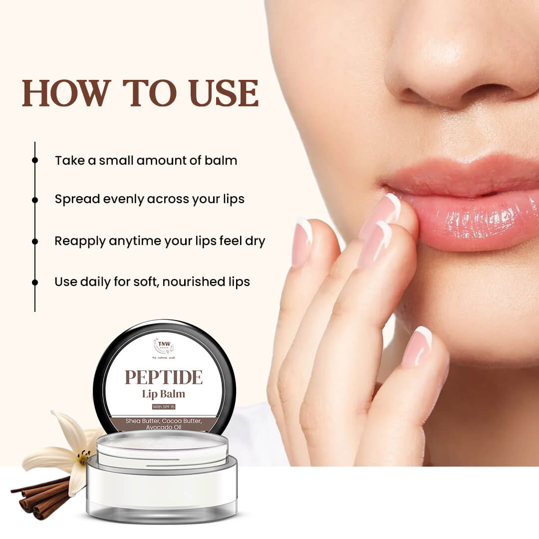Peptide Lip Balm Vanilla | Hydrates & Protects Lips