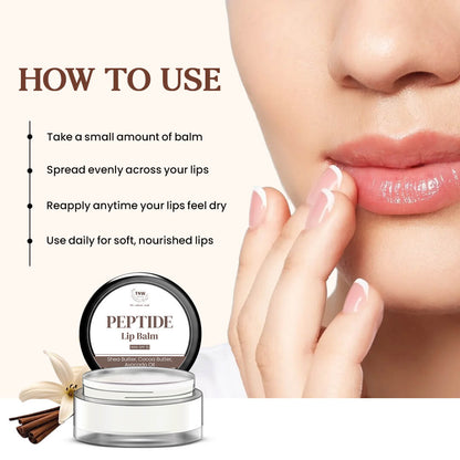Peptide Lip Balm Vanilla | Hydrates & Protects Lips
