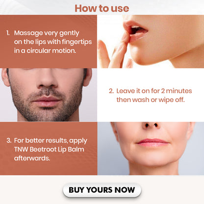 How to use Lip Scrub - For Tanned & Darkened Lips (Paraben-free)