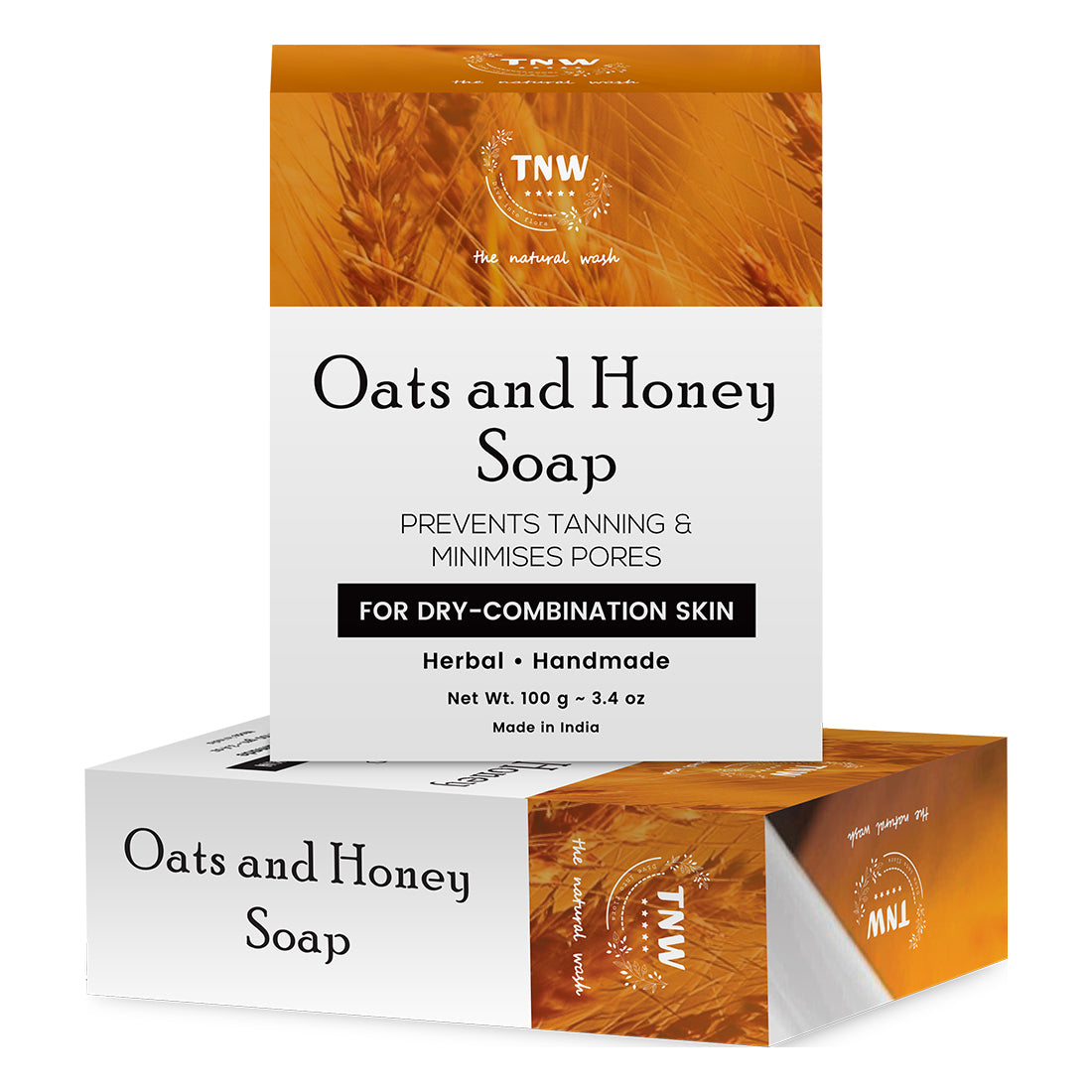 Oats & Honey Soap - Handmade Soap For Face & Body ( Paraben/ Sulphate/ Silicon Free) SC - 100g