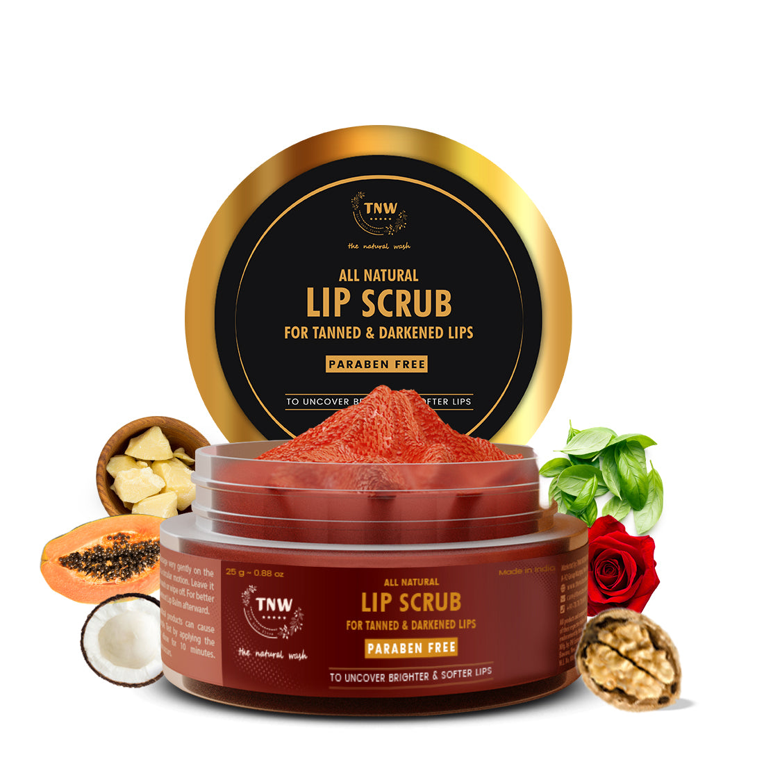 Lip Scrub For Brighter & Softer Lips | Paraben Free – The Natural Wash