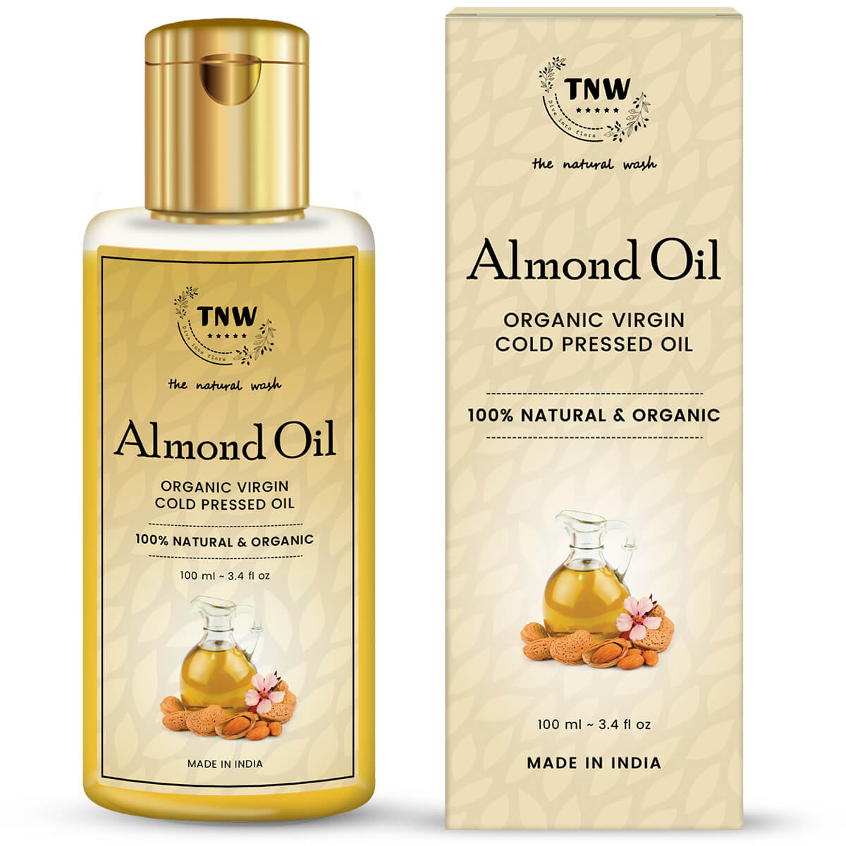 Virgin Almond Oil - Cold Pressed Oil For Skin & Hair (Pure & Natural) - 100ml