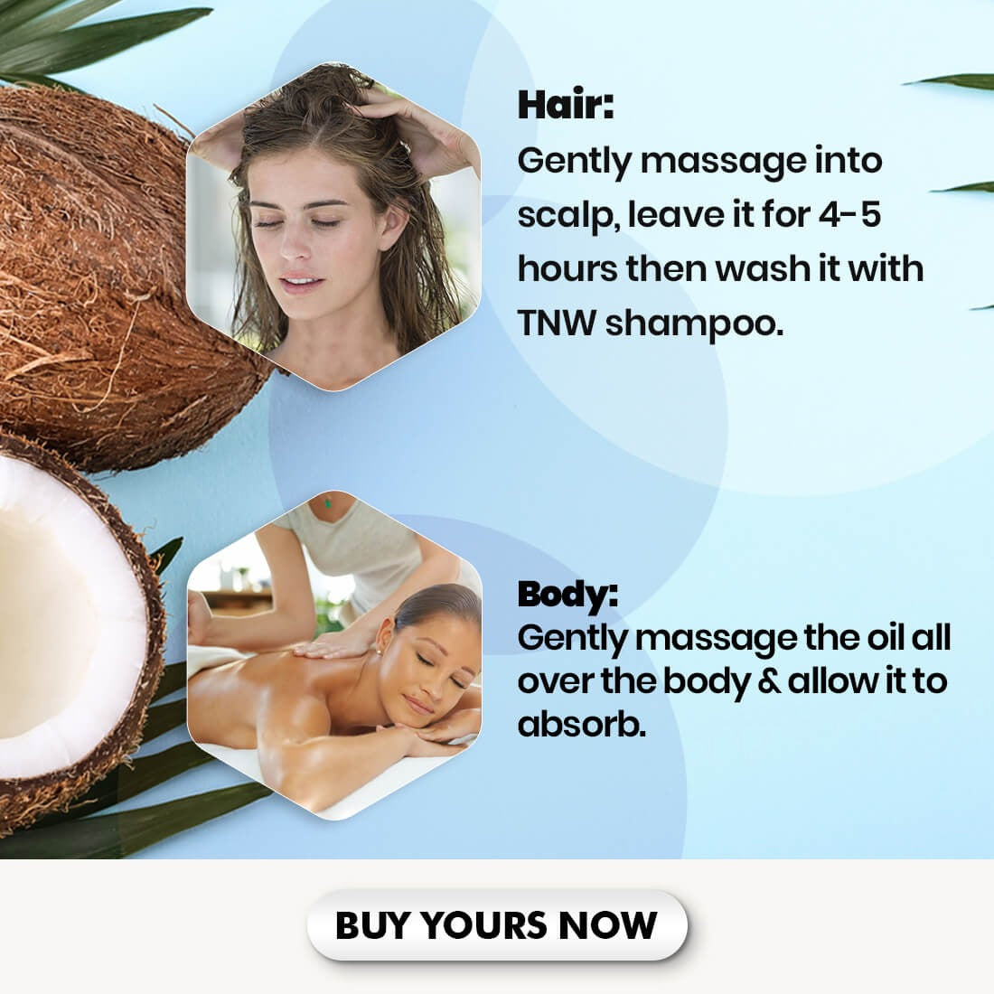 How to use Virgin Coconut Oil on Hair and Body