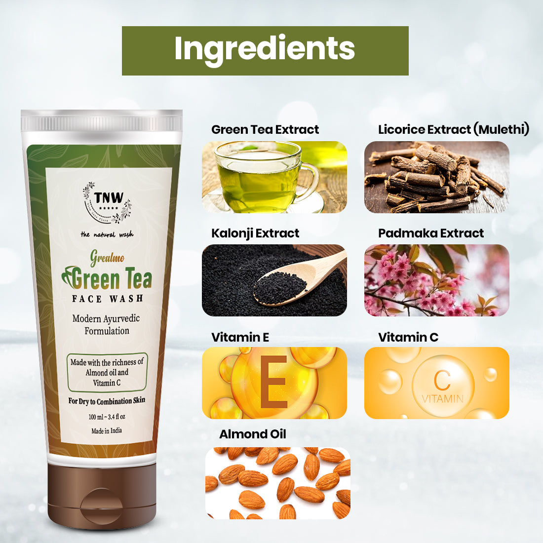 Green Tea Face Wash Ingredients