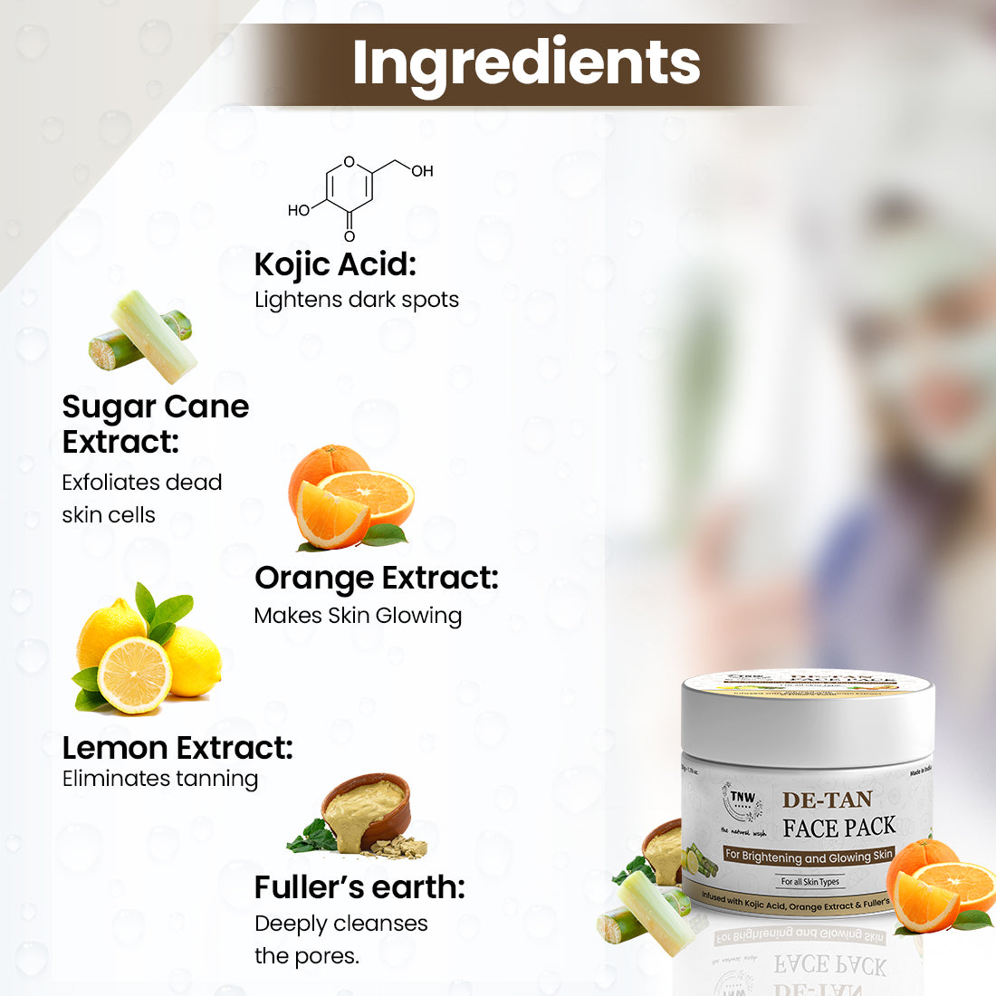 DE Tan Face Pack For Glowing Radiant Skin The Natural Wash de-tan-face-pack-for-glowing-radiant-skin-the-natural-wash