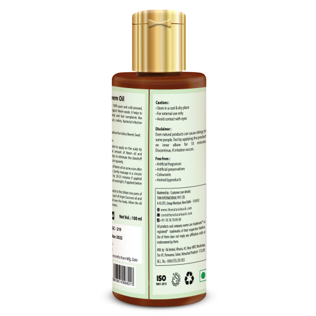 Neem Oil - Cold Pressed Oil For Skin & Hair (Pure & Natural)
