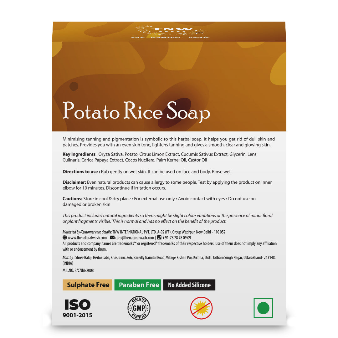 Potato Rice Soap - Handmade Soap For Face & Body ( Paraben/ Sulphate/ Dye/ Silicon Free)